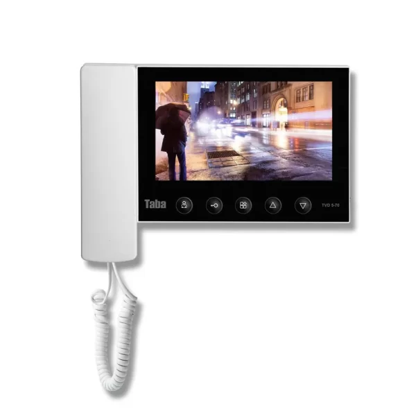 مانیتور آیفون تصویری تابا مدل TVD-5.70 با صفحه 7 اینچ و گوشی دستی